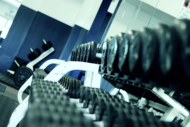 Person training in a fitness gym