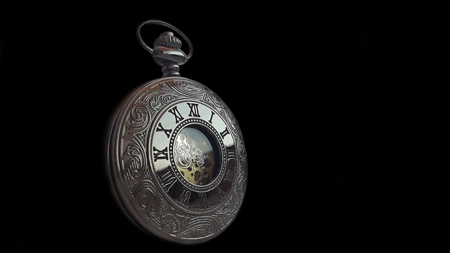 Pocket watch with Roman numeral clock face