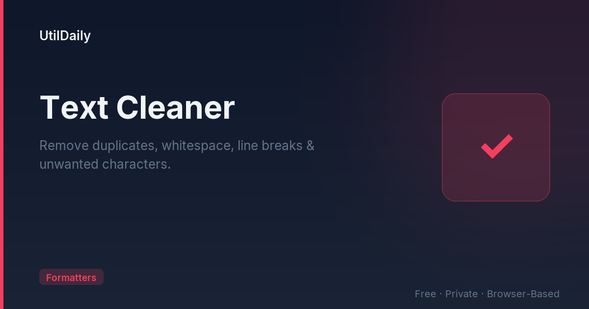 Text Cleaner Online — Remove Duplicates, Whitespace & Formatting Free ...